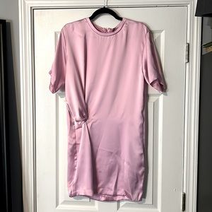 Zara Pink Satin Shift Dress